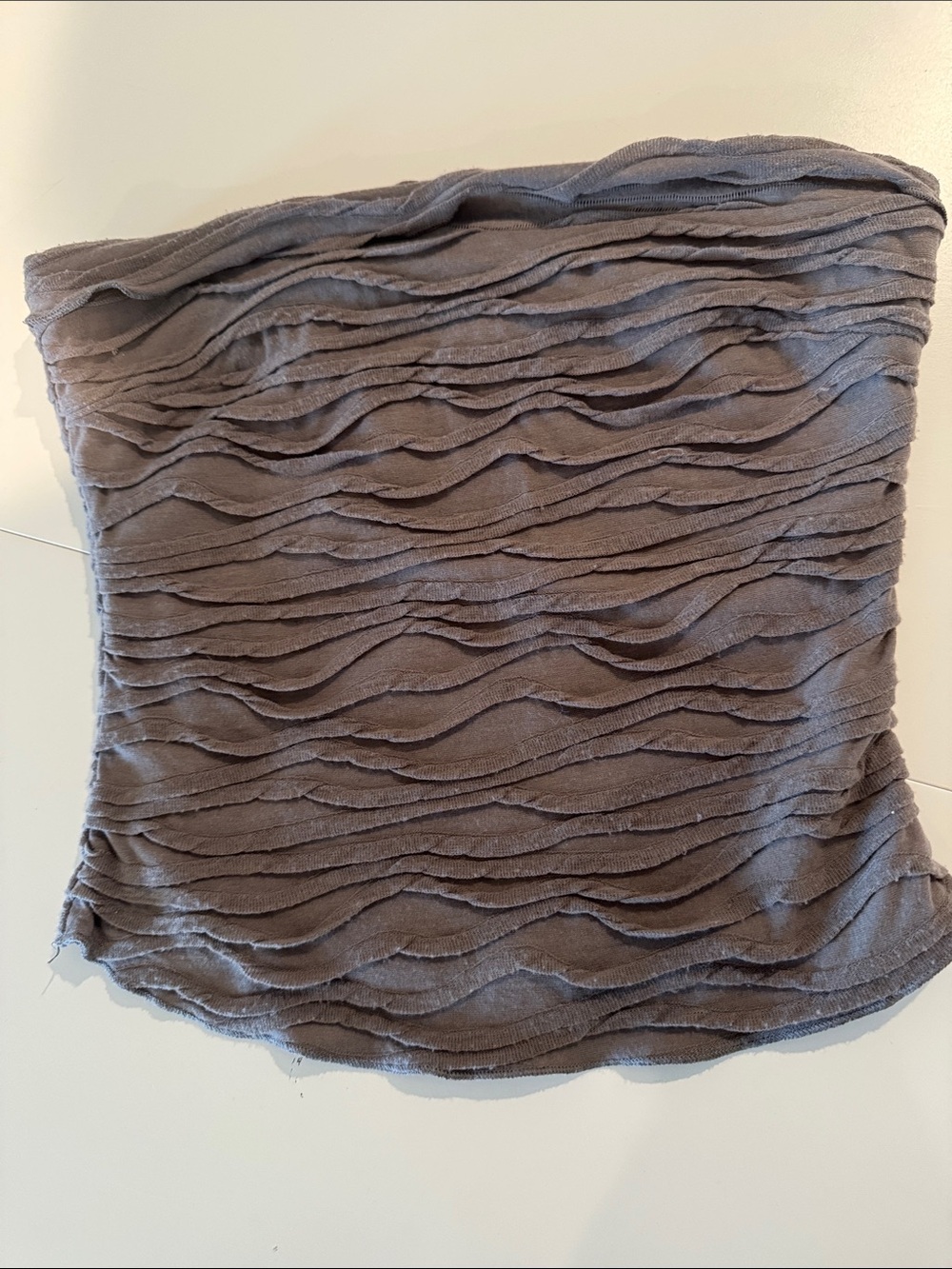 Princely Polly Light brown Layered Strapless Tube Top